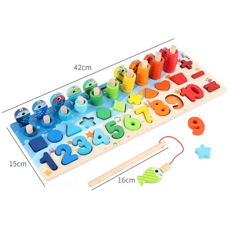 Montessori Wooden Math Puzzle Dimensions