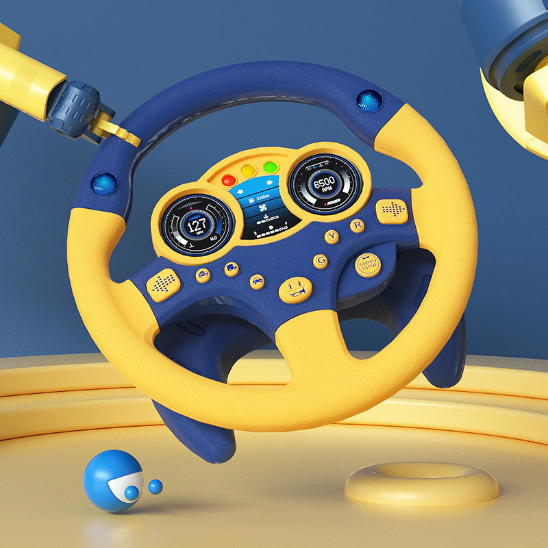 Electric Simulation Steering  Wheel Blue