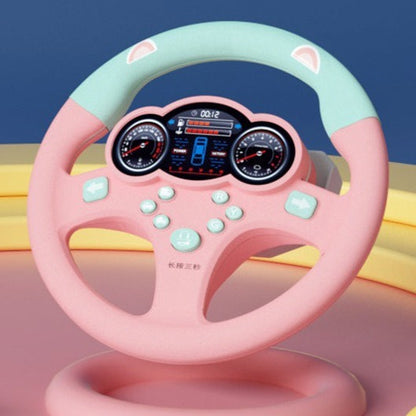 Electric Simulation Steering  Wheel Pink Small