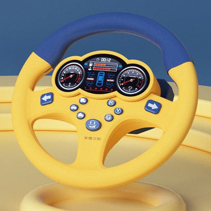 Electric Simulation Steering  Wheel Blue Small