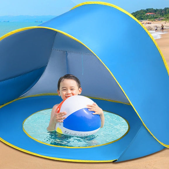 Ocean Pool Tent for Babies in use