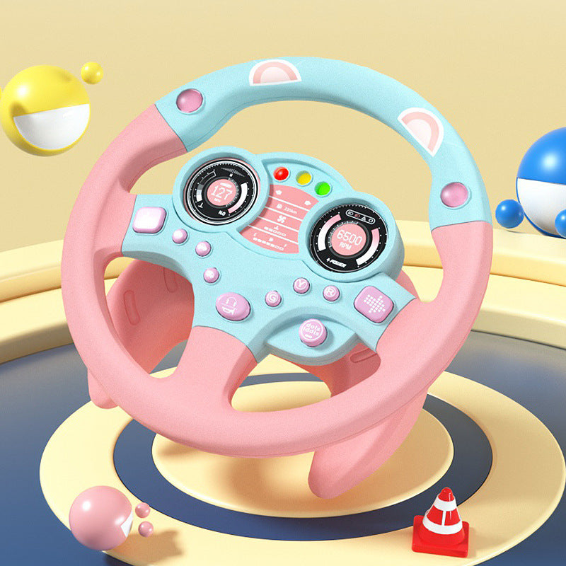 Electric Simulation Steering  Wheel Pink