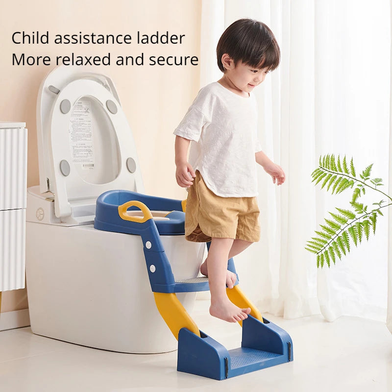 Baby Toilet with Folding Step