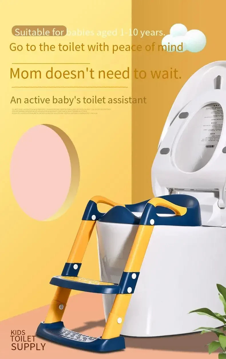 Baby Toilet with Folding Step