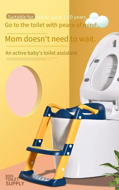 Baby Toilet with Folding Step