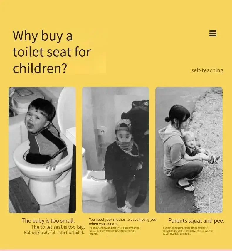 Baby Toilet with Folding Step