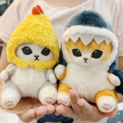 Fried Shrimp & Shark Cat Doll Keychain