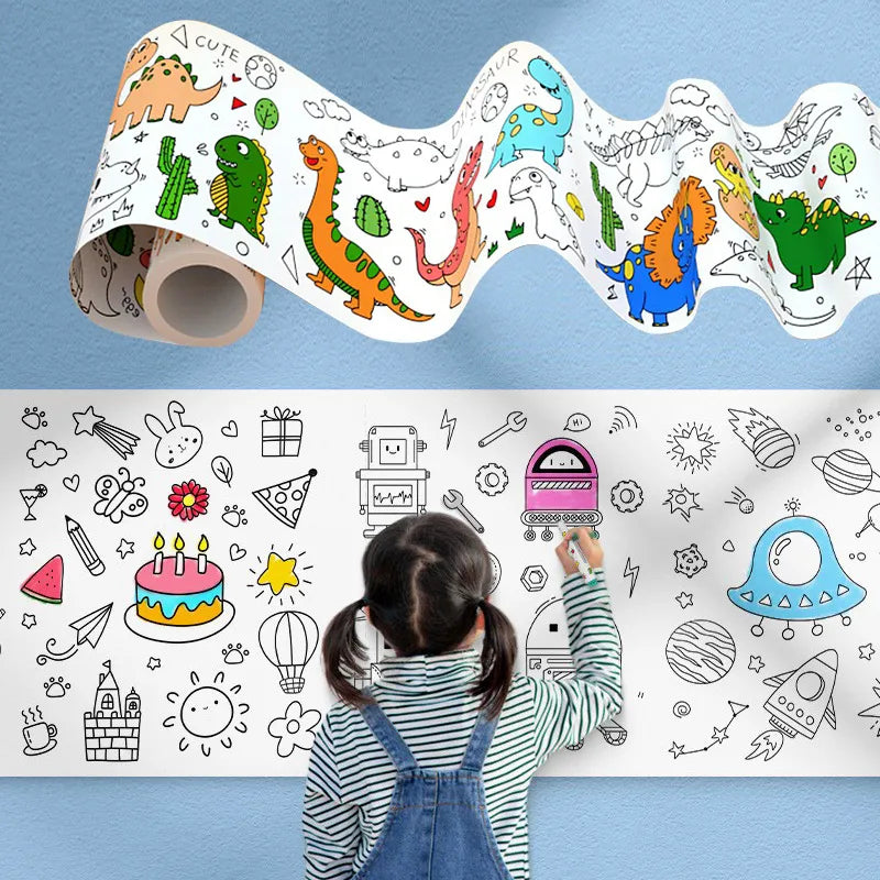 Sticky Coloring Paper Roll