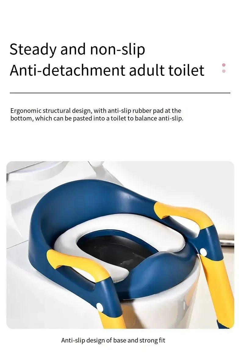 Baby Toilet with Folding Step