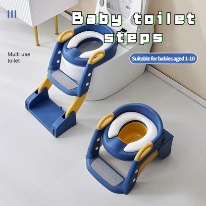 Baby Toilet with Folding Step