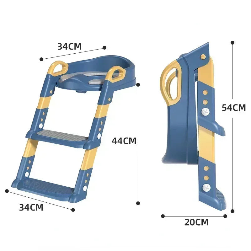 Baby Toilet with Folding Step